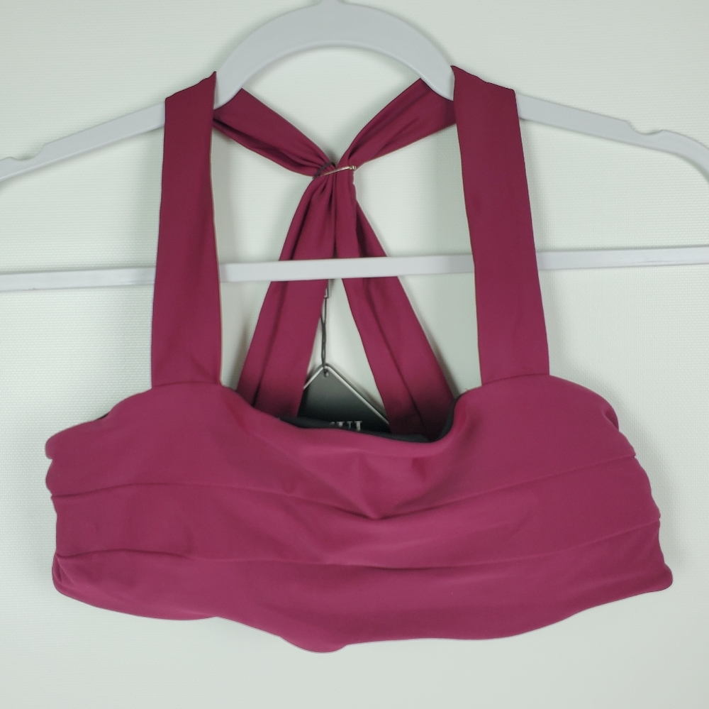 ZAFUL Forever Young Burgandy Bikini Top Sz Madium